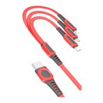 Zipax Lg G2 G3 G4 G5 G6 Q6 Q60 K40s Mini Beat Şarj Kablosu 3İn1 (Type-C-Lihgtning-Micro) 1.3M 3A
