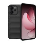 Zipax Oppo Reno İle Uyumlu 14 Kılıf Kasisli İçi Kadife Silikon Azn Opimum Siyah