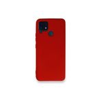 Zipax Realme C15 İle Uyumlu C25 C25S Kılıf Lansman İçi Kadife Şık Sade Görünüm Kırmızı