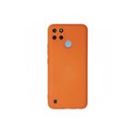 Zipax Realme C21Y İle Uyumlu C25Y Kılıf Lansman İçi Kadife Şık Sade Görünüm Azn Nno Turuncu