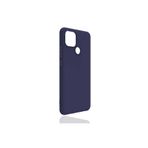 Zipax Realme C25Y İle Uyumlu Oppo Kılıf Soft Silikon Zr Bye + Kablo Koruyucu Ekran Lacivert