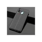 Zipax Samsung Galaxy A20S İle Uyumlu Kılıf Deri Görünümlü Zr Niss Siyah