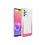 Zipax Samsung Galaxy A33 İle Uyumlu 5G Kılıf Simli Ve Renk Geçişli Kapak Zr Park Beyazpembe