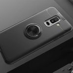 Zipax Samsung Galaxy A6 Plus 2018 Kılıf Ravel Yüzüklü Standlı Silikon Kapak