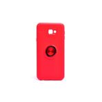 Zipax Samsung Galaxy J4 Plus Kılıf Ravel Yüzüklü Standlı Silikon Kapak + Ekran Koruyucu A++