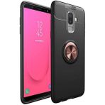 Zipax Samsung Galaxy J8 Kılıf Ravel Yüzüklü Standlı Silikon Kapak