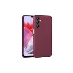 Zipax Samsung Galaxy M34 5G İle Uyumlu Kılıf Mat Esnek Silikon Zr Premier Mürdüm