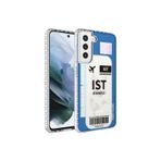 Zipax Samsung Galaxy S21 Fe Kılıf Renkli Desenli Silikon Elegans + Kablo Koruyucu + Ekran Koruyucu