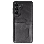 Zipax Samsung Galaxy S24 İle Uyumlu Fe Kılıf Kartlıklı Silikon Kapak Azn Sara Siyah