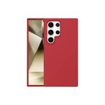 Zipax Samsung Galaxy S24 İle Uyumlu Ultra Kılıf Silikon Kapak Azn Frst Kırmızı
