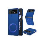 Zipax Samsung Galaxy Z Flip İle Uyumlu 4 Kılıf Azn Mata Fold + Kablo Koruyucu Ekran Lacivert