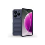Zipax Tecno Spark 20 İle Uyumlu Pro 4G Kılıf Kasisli Silikon Zr Etnik Lacivert