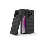 Zipax Tecno Spark 20 İle Uyumlu Pro 4G Kılıf Kasisli Silikon Zr Etnik Siyah
