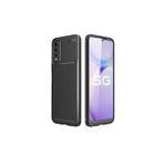 Zipax Vivo Y20 Kılıf Karbon Görünümlü Silikon Zr-Negro + Kablo Koruyucu + Ekran Koruyucu