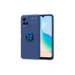 Zipax Vivo Y33S İle Uyumlu Y21S Y21 Kılıf Yüzüklü Standlı Silikon Kapak Zr Ravel Lacivert