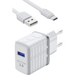 Zipax Xiaomi Mi 5x 6x 6 6 Ceramic A1 A2 A3 Type-C Hızlı Şarj Aleti 3.0A Quick - C32QTT - Beyaz