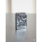 (Zippo Benzeri)Benzinli Ilğinç Desenli ve Kabartmalı Çakmak+Benzin+Fitil+Taş - Çok Renkli - 5