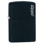 ZİPPO BLACK MATTE WITH LOGO ÇAKMAK / 218ZL - KARGO BEDAVA !!