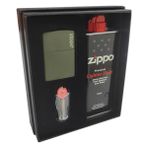 Zippo Çakmak Green Yeşil Hediyelik Kutu Benzin Taş Set du10-000019