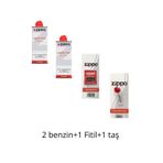 Zippo Çakmak ikmal Seti 2 Bidon Benzin Fitil Taş Set Z1