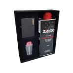Zippo Çakmak Mat Siyah Hediyelik Kutu Benzin Taş Set du10sysr