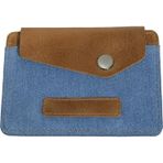 Zippo Cüzdan Card Case Button Denim Blue Tan 2007146