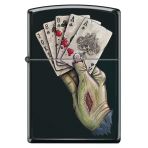 Zippo Dead Man's Hand Black Matte Dizayn Çakmak