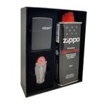 Zippo DU10-067533 Mat Siyah Kutu Benzin Taş Çakmak