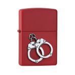 Zippo Kelepçe - Handcuffs Emblem Dizayn Çakmak - Red Matte