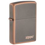 Zippo Logo çakmak, rustik, bronz