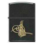 Zippo Ottoman Sultan Tuğra Black Crackle Dizayn Çakmak