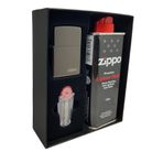 Zippo Parlak Siyah Hediyelik Kutu Benzin Taş Çakmak Set