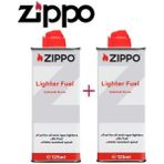 Zippo Premium Çakmak Benzini 2'li Set Özel Kilitli Kapaklı Dökülmelere Karşı Güvenli - Siyah
