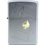 Zippo Spades Black Jack Dizayn Satin Chrome Çakmak
