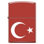 Zippo Türk Bayrağı Dizayn Çakmak - Red Matte