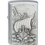 Zippo Viking Fjord Amblem Dizayn Çakmak