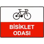 ZiPrinter Bisiklet Odası Isg Uyarı Levhası Pvc A5 15X21 cm - 15 x 21 cm