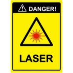 ZiPrinter Danger! Laser Isg Uyarı Levhası Pvc A4 21X30 cm - 21 x 30 cm
