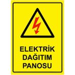 ZiPrinter Elektrik Dağıtım Panosu Isg Uyarı Levhası Pvc A5 15X21 cm - 15 x 21 cm