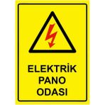 ZiPrinter Elektrik Pano Odası Isg Uyarı Levhası Pvc A5 15X21 cm - 15 x 21 cm