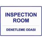 ZiPrinter Inspectıon Room Denetleme Odası Isg Uyarı Levhası Pvc A4 21X30 cm - 21 x 30 cm