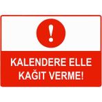 ZiPrinter Kalendere Elle Kağıt Verme Isg Uyarı Levhası Pvc A5 15X21 cm - 15 x 21 cm