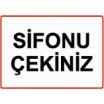 ZiPrinter Sifonu Çekiniz Isg Uyarı Levhası Pvc A5 15X21 cm - 15 x 21 cm