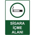 ZiPrinter Sigara Içme Alanı Isg Uyarı Levhası Pvc A5 15X21 cm - 15 x 21 cm