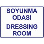 ZiPrinter Soyunma Odası Dressing Room Isg Uyarı Levhası Pvc A5 15X21 cm - 15 x 21 cm