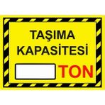ZiPrinter Taşıma Kapasitesi ( ) Ton Isg Uyarı Levhası Pvc A4 21X30 cm - 21 x 30 cm