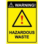 ZiPrinter Warnıng! Hazardous Waste Isg Uyarı Levhası Pvc A4 21X30 cm - 21 x 30 cm