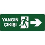ZiPrinter Yangın Çıkışı Isg Uyarı Levhası Pvc A5 15X21 cm - 15 x 21 cm