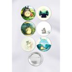 ZipZap My Neighbor Totoro Tonari no Totoro Çanta Süsü Rozet İğneli Buton Rozet Seti (6 ADET)