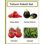 Ziraat Evim Yerli Kapya Biber- Bostan Patlıcan- Domates- Salatalık Tohumu 1000 Adet